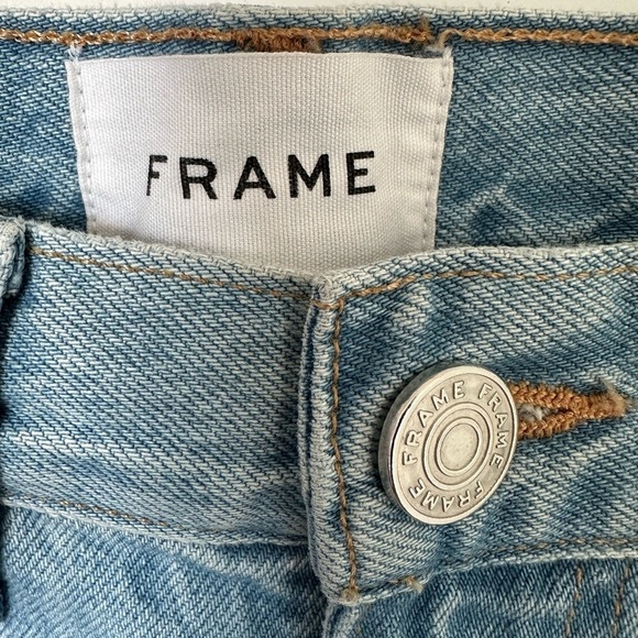Frame Denim Denim - Frame Denim Light Blue Jeans with Silver Button 100%cotton